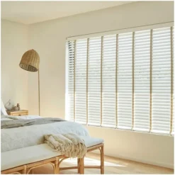 Rèm Gỗ Tự Nhiên Hãng SANKAKU Màu Trắng